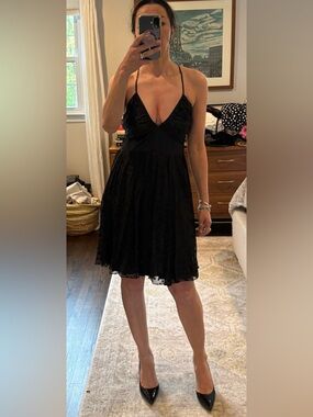 Juliette Longuet Black Silk Angel Dress NWT
